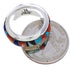 Sterling Silver Multicolor Inlay Southwest Ring Size 5-1/2 TX41911